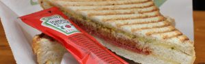 Tosti, ketchup, snack, lekker eten